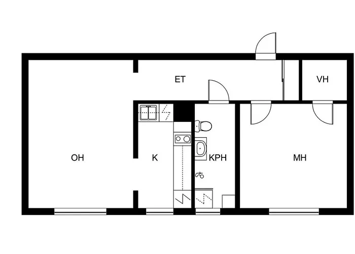 아파트 Flat With Essentials, Great Location, Parking *